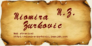 Miomira Zurković vizit kartica